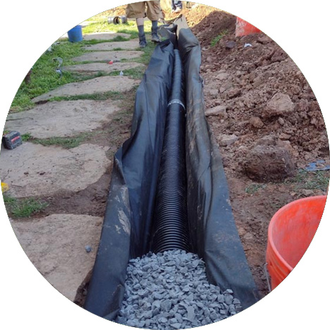 Exterior Drainage Trench Exterior Drainage Trench